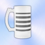 Simple Black And White Stripes | Frosted Glass Beer Mug at Zazzle