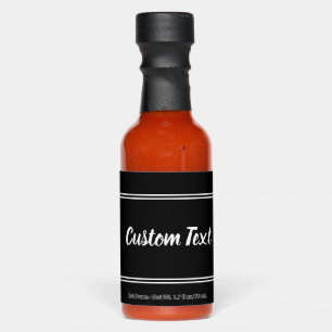 Simple Black and White Text Script Template Hot Sauces