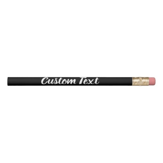 Simple Black and White Text Script Template Pencil (Front)