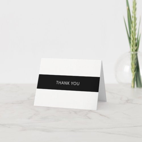 Simple black and white thank you card _ folded