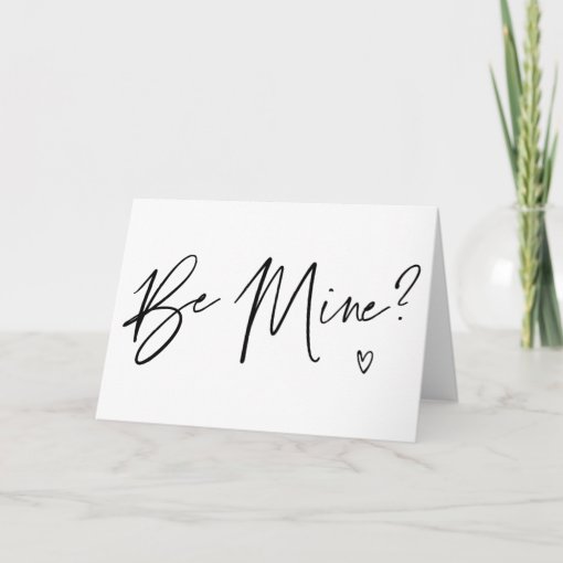 Printable Black And White Simple Valentines Card