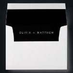 Simple Black and White Wedding Envelope<br><div class="desc">Simple and modern design for all your invitations.</div>