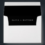 Simple Black and White Wedding Envelope<br><div class="desc">Simple and modern design for all your invitations.</div>