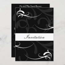 Simple Black and White Wedding Invitations