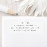 Simple Black and White Wedding Return Address Label<br><div class="desc">A Simple Black and White Wedding Return Address label with classic typography. Perfect for a classic wedding,  where traditional elements are paired with modern details to create the perfect combination of timeless elegance. Click the edit button to customize this design.</div>