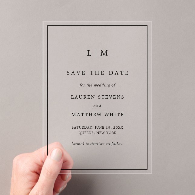 Simple Black and White Wedding Save the Date (Insitu (Handheld))