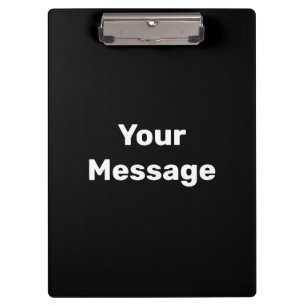 Simple Black and White Your Message Name Template Clipboard