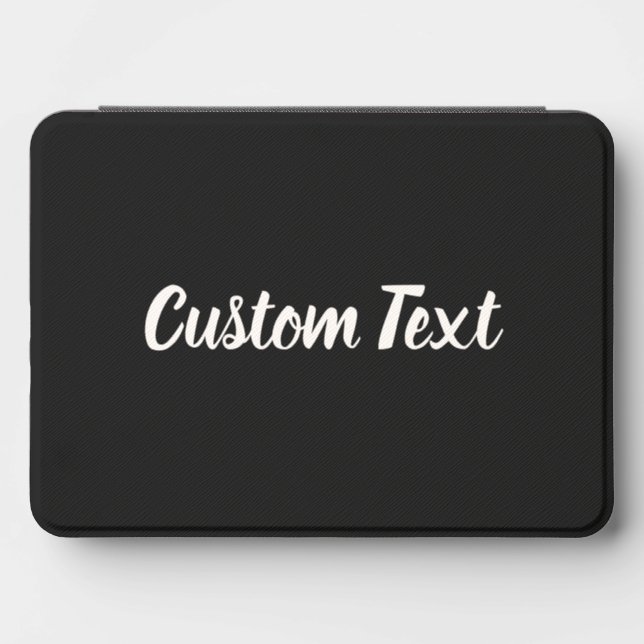 Simple Black and White Your Text Cursive Script Kindle Cover (Rotated)