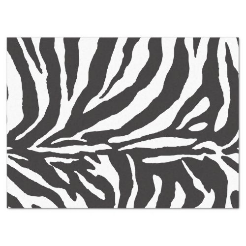 Simple Black and White Zebra Stripe Pattern Tissue Paper