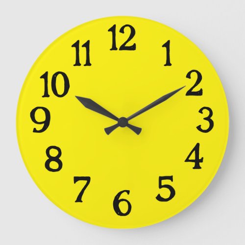 Simple Black and Yellow Normal Plain Clock