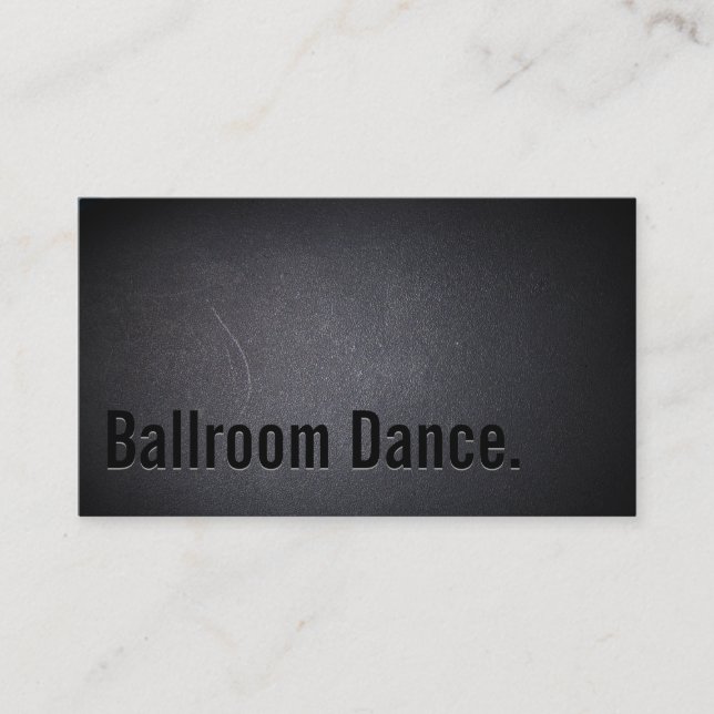 Simple Black Ballroom Dance Business Card (Front)