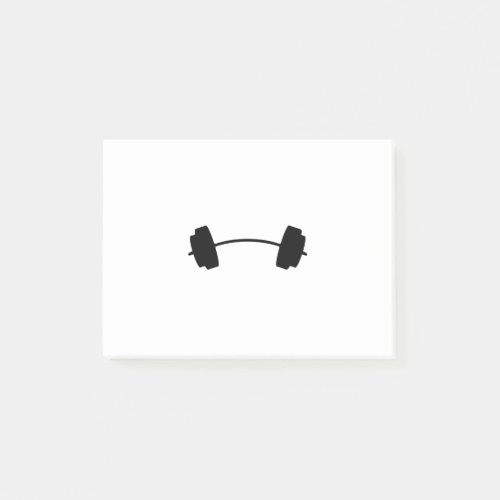 Simple Black Barbell Post_it Notes