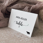Simple Black Beef Meal Option Place Card<br><div class="desc">These simple black beef meal option place cards are perfect for a rustic or modern theme wedding. The minimalist design features an elegant brush script font and a cow icon. Use these meal selection place cards as an easy way to make sure your guests are served the correct meal at...</div>
