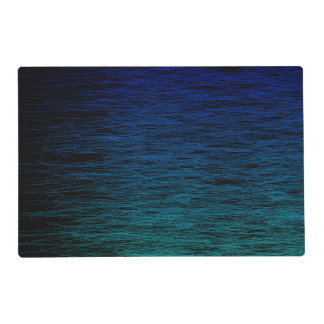 Simple Black Blue Teal Abstract Scribble Texture Placemat