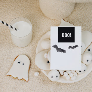 Simple Black Boo Happy Halloween