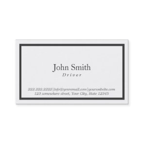 Simple Black Border Driver Business Card
