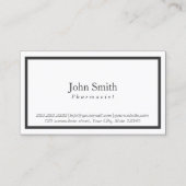 Simple Black Border Pharmacist Business Card (Front)
