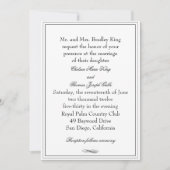 Simple Black Border Wedding Invitation | Zazzle