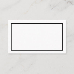Simple Black Border Wedding Place Card