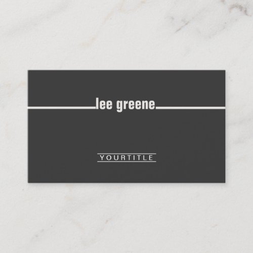 Simple Black Business Card
