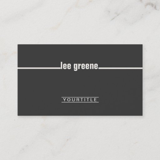 Customizable Simple Black Business Card