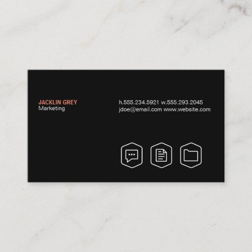 Simple black business card