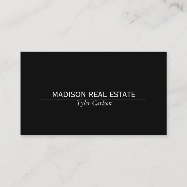Simple (black) business card (Front)
