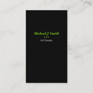 Simple Black Business Card