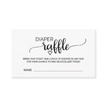 Simple Black Calligraphy Diaper Raffle Enclosure Simple Black Calligraphy Diaper Raffle Enclosure