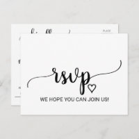 Simple Black Calligraphy Meal Choice Icon RSVP