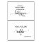 Simple Black Calligraphy Meal Option Place Card