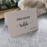 Simple Black Calligraphy Meal Option Place Card
