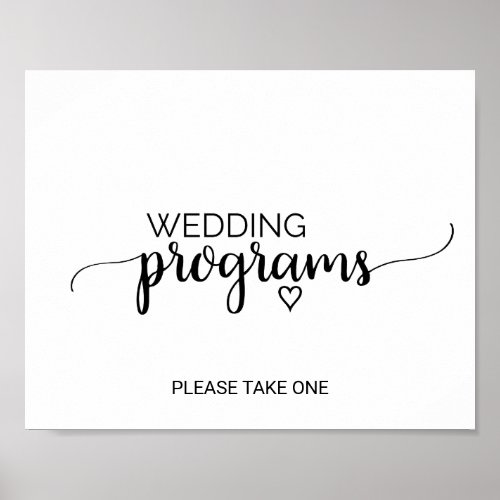 Simple Black Calligraphy Programs Sign