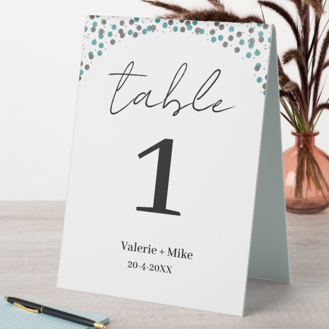 Simple Black Calligraphy Table Numbers Wedding  Table Tent (In SItu (Table))