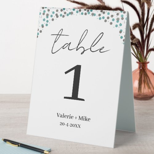 Simple Black Calligraphy Table Numbers Wedding  Table Tent Sign