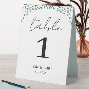 Simple Black Calligraphy Table Numbers Wedding  Tent
