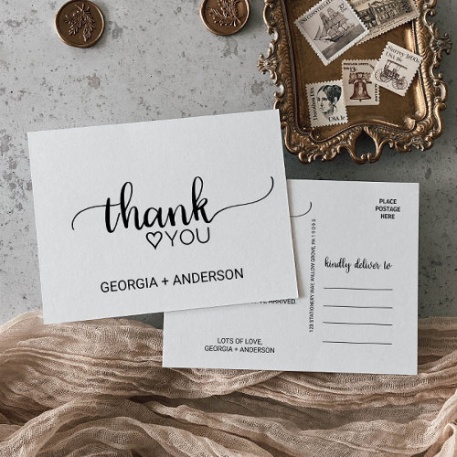 Simple Black Calligraphy Thank You