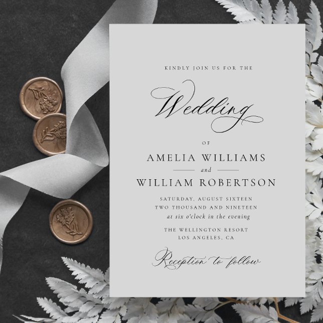 simple black calligraphy wedding invitation (Creator Uploaded)