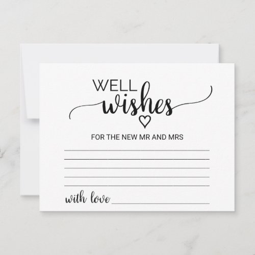 Simple Black Calligraphy Well Wishes Cards