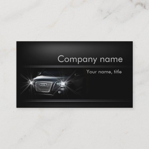 Customizable Simple Black Car In The Shadow Business Card