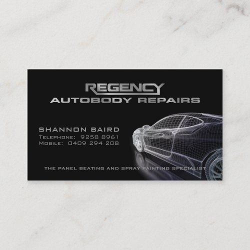 Simple Black Car Model Business Card