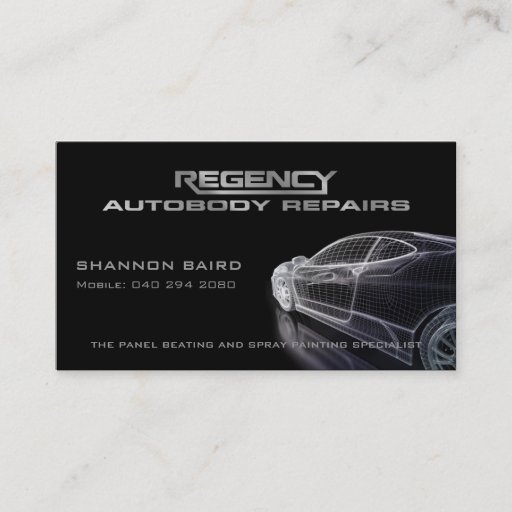 Customizable Simple Black Car Model Business Card