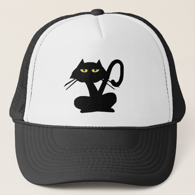 Simple Black Cat Hat (Front)