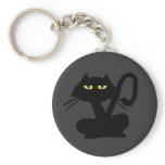 Simple Black Cat Keychain