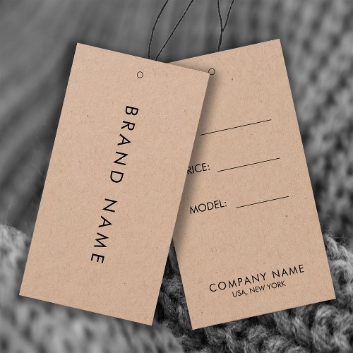 Simple Black Clothing Hanging Display Price Card