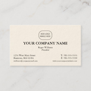 Simple Black Corporate Business - Add Your Logo Business Card