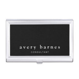 Simple Black Creative Professional Modern Case For Business Cards