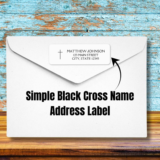 Simple Black Cross Name Address Label (Simple Black Cross Name Address Label
)