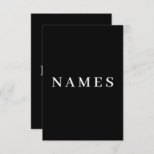 Simple Black Custom Add Your Name Elegant
