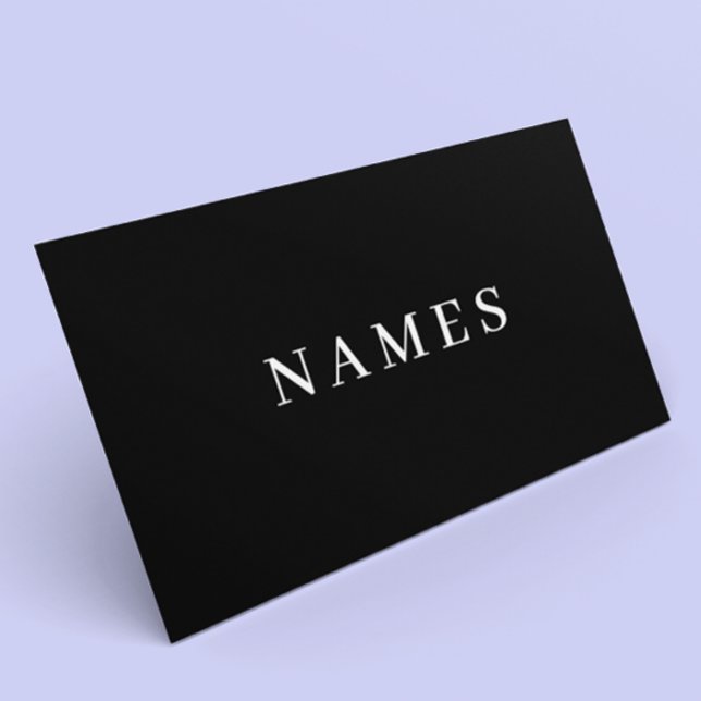 Simple Black Custom Add Your Name Elegant Appointment Card (Creator Uploaded)